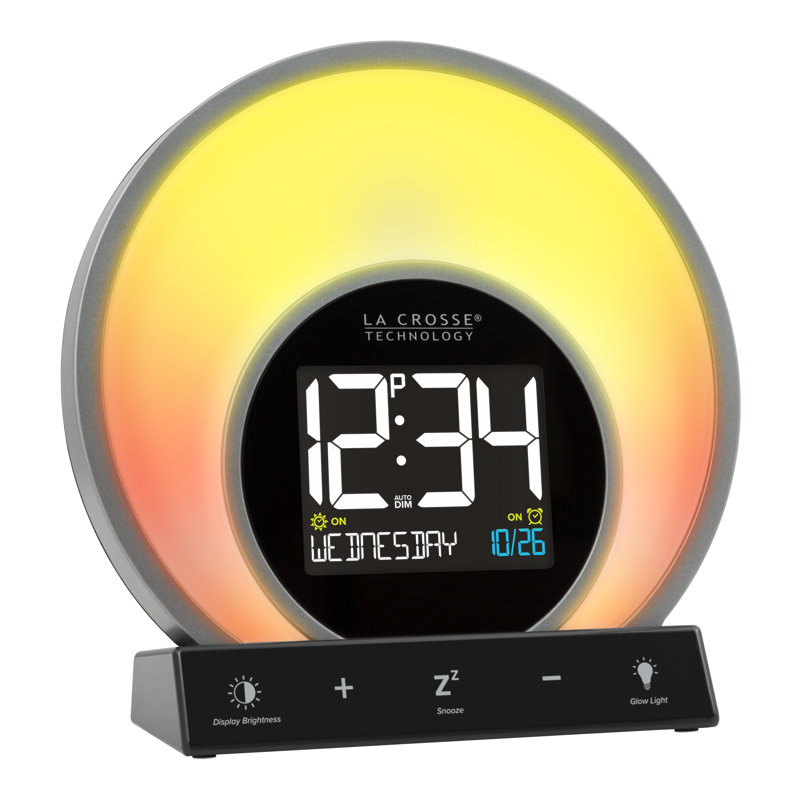 La Crosse Technology Mood Light Electric Alarm Tabletop Clock Wayfair